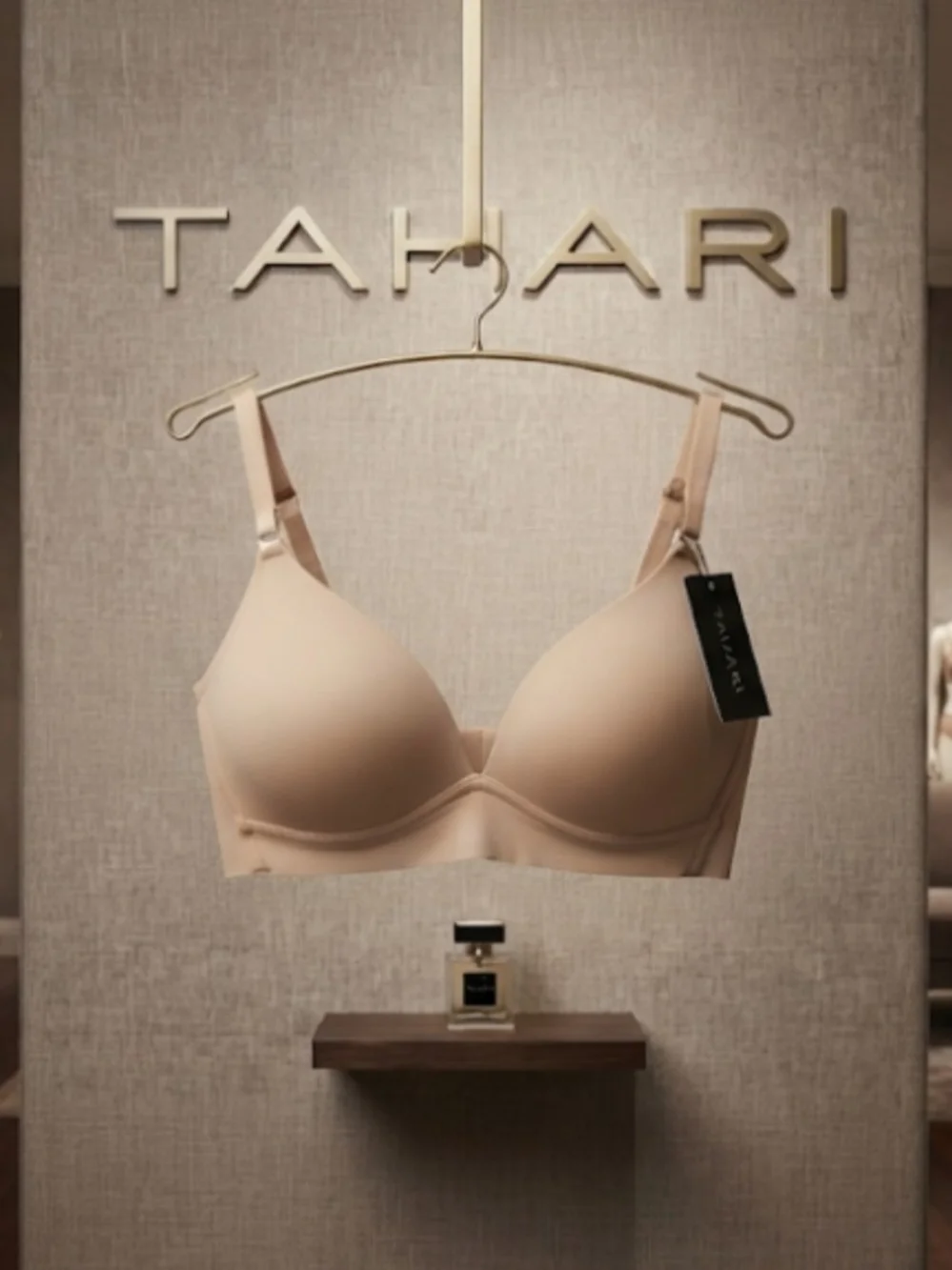 Tahari Neutral Seamless Padded Underwire Bra